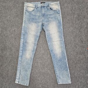 Southpole Street Skinny Jeans Mens 38x32 Denim Stretch Light Wash Hip Hop